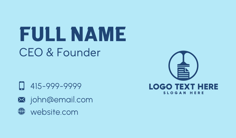 Cleaning Files Business Card